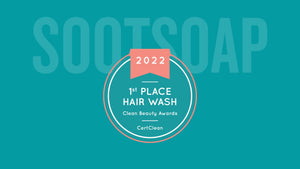 SOOTSOAP Detoxifying & Deodorizing Shampoo with Charcoal wins 1ST Place in the 2022 Clean Beauty Awards
