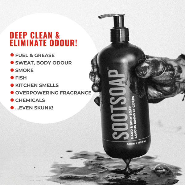 Sootsoap decontaminating hand & Body Soap - deep clean and eliminate odor