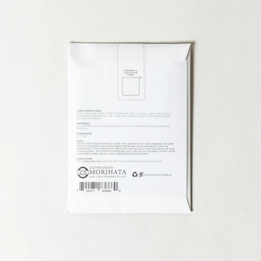 Binchotan Charcoal Face Scrub Towel - Packaging